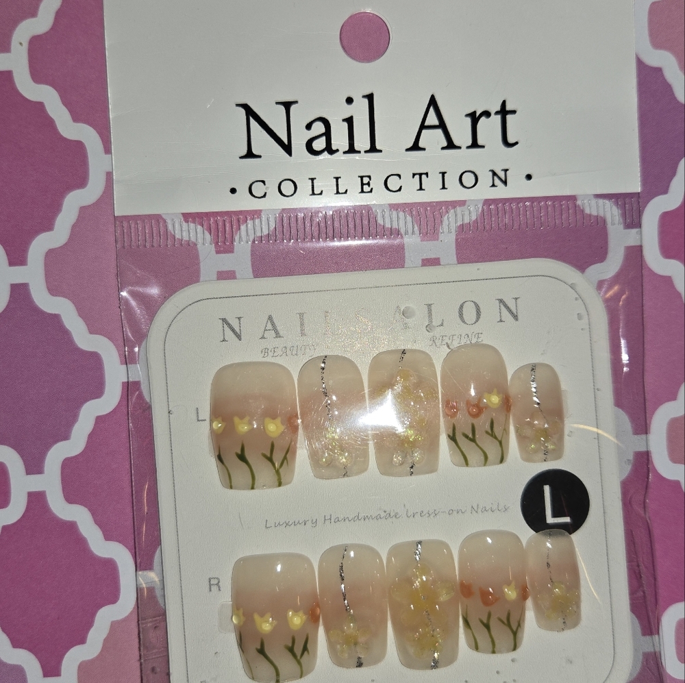 Handmade Floral Press-On Nails